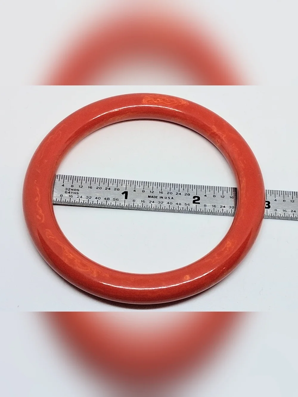 * Vintage Art Deco Fiesta Red Marbled Bakelite Bracelet